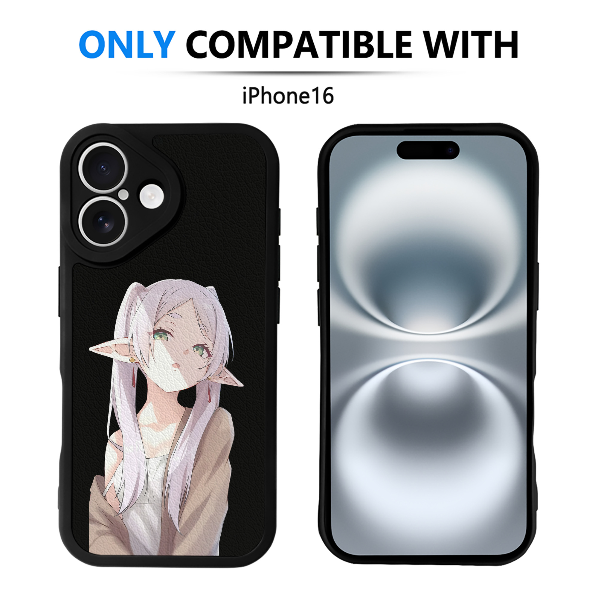 （画像用） 葬送のフリーレン Frieren 【iPhone 16シリーズ対応】シリコンスマホケース（レザー調） 材質：シリコン